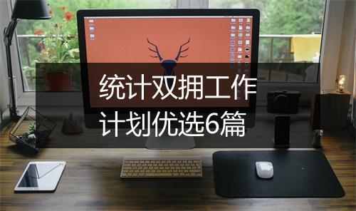统计双拥工作计划优选6篇