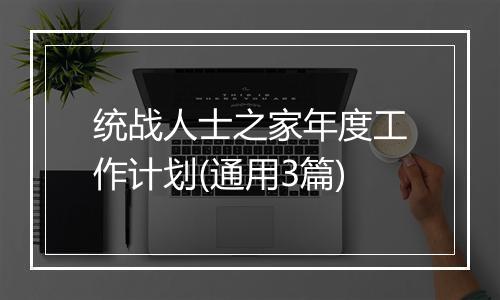 统战人士之家年度工作计划(通用3篇)