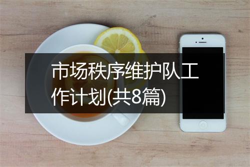 市场秩序维护队工作计划(共8篇)