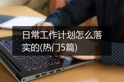 日常工作计划怎么落实的(热门5篇)
