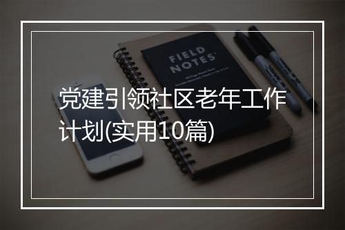 党建引领社区老年工作计划(实用10篇)