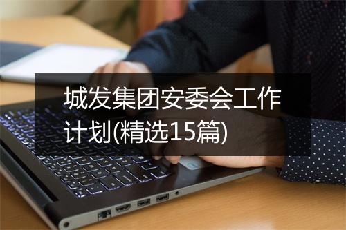 城发集团安委会工作计划(精选15篇)