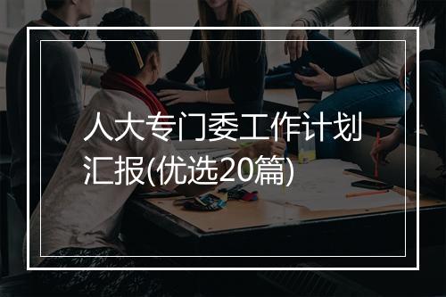 人大专门委工作计划汇报(优选20篇)
