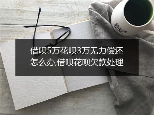 借呗5万花呗3万无力偿还怎么办,借呗花呗欠款处理