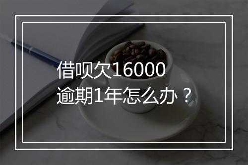 借呗欠16000逾期1年怎么办？