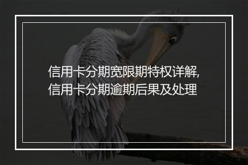 信用卡分期宽限期特权详解,信用卡分期逾期后果及处理