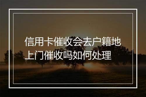 信用卡催收会去户籍地上门催收吗如何处理