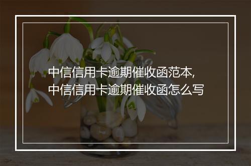 中信信用卡逾期催收函范本,中信信用卡逾期催收函怎么写