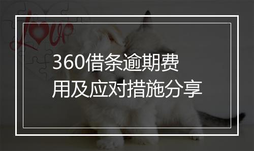 360借条逾期费用及应对措施分享