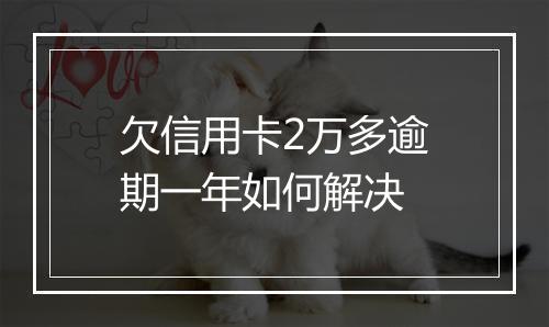 欠信用卡2万多逾期一年如何解决