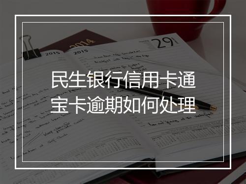 民生银行信用卡通宝卡逾期如何处理