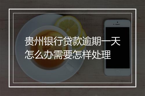 贵州银行贷款逾期一天怎么办需要怎样处理