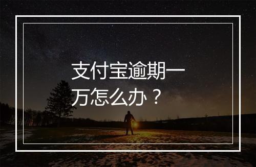 支付宝逾期一万怎么办？