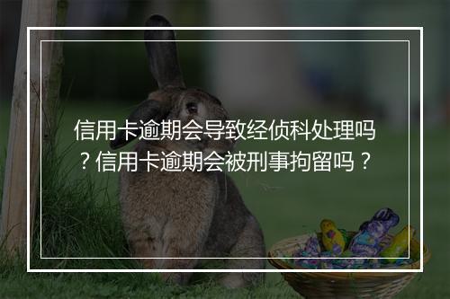 信用卡逾期会导致经侦科处理吗？信用卡逾期会被刑事拘留吗？