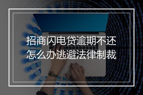 招商闪电贷逾期不还怎么办逃避法律制裁