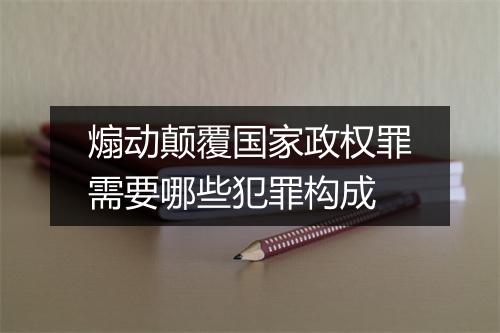 煽动颠覆国家政权罪需要哪些犯罪构成