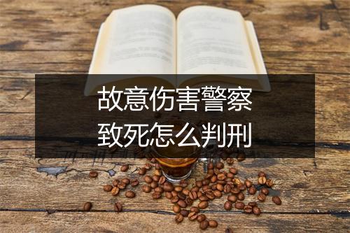 故意伤害警察致死怎么判刑