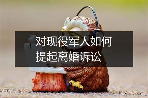 对现役军人如何提起离婚诉讼