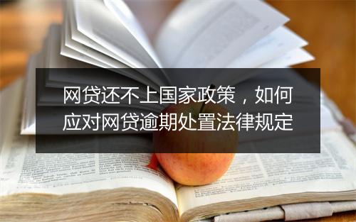网贷还不上国家政策，如何应对网贷逾期处置法律规定