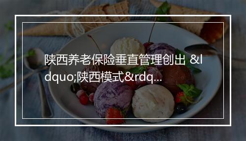 陕西养老保险垂直管理创出 “陕西模式”