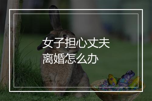 女子担心丈夫离婚怎么办
