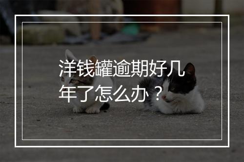 洋钱罐逾期好几年了怎么办？