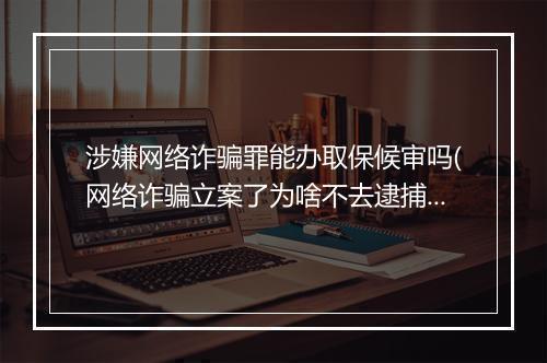 涉嫌网络诈骗罪能办取保候审吗(网络诈骗立案了为啥不去逮捕)