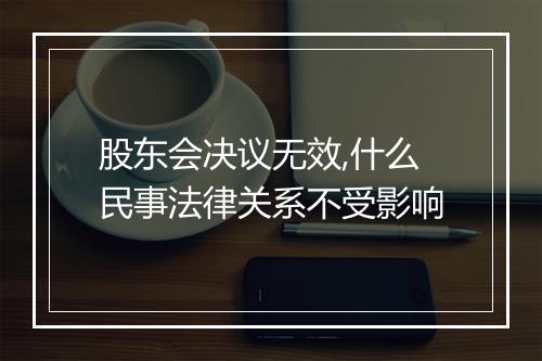 股东会决议无效,什么民事法律关系不受影响