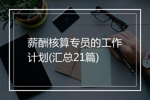 薪酬核算专员的工作计划(汇总21篇)