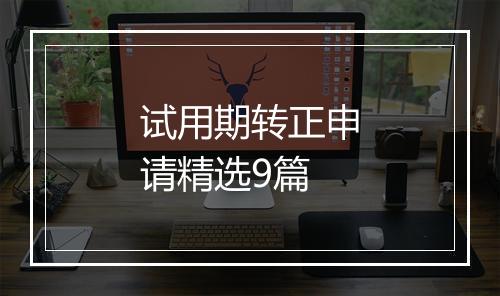 试用期转正申请精选9篇