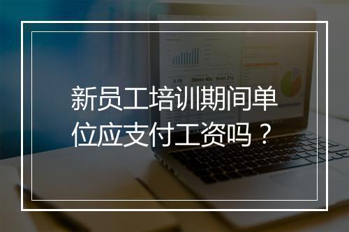 新员工培训期间单位应支付工资吗？