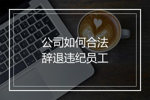 公司如何合法辞退违纪员工