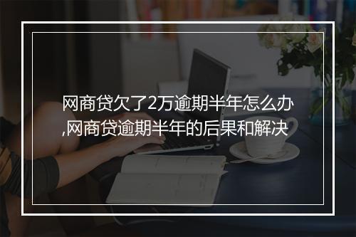 网商贷欠了2万逾期半年怎么办,网商贷逾期半年的后果和解决