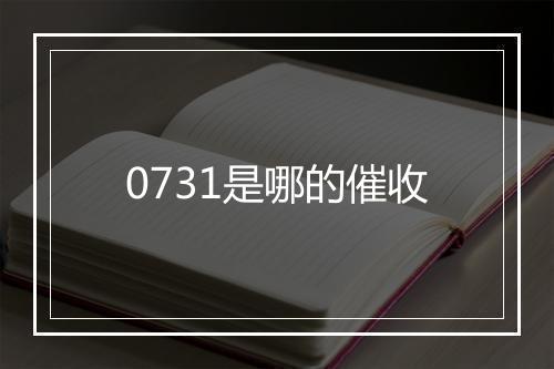 0731是哪的催收