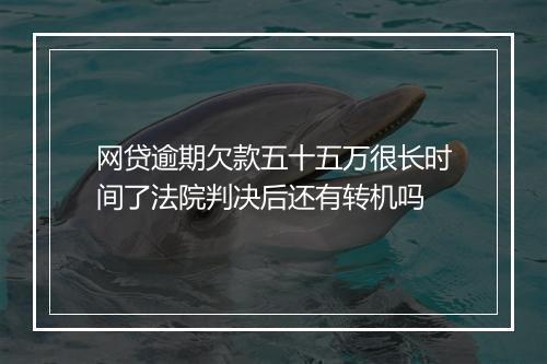 网贷逾期欠款五十五万很长时间了法院判决后还有转机吗