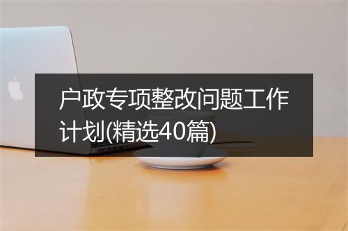 户政专项整改问题工作计划(精选40篇)