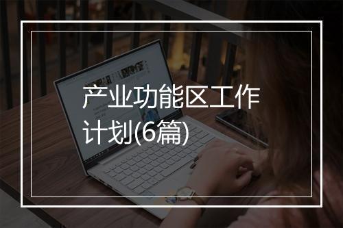 产业功能区工作计划(6篇)
