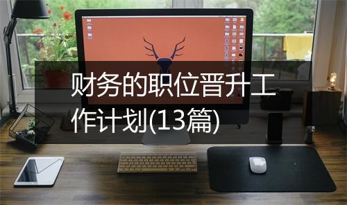 财务的职位晋升工作计划(13篇)