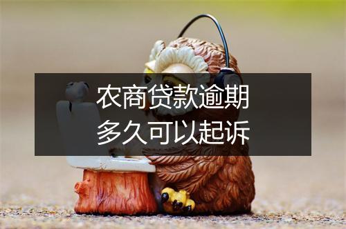 农商贷款逾期多久可以起诉