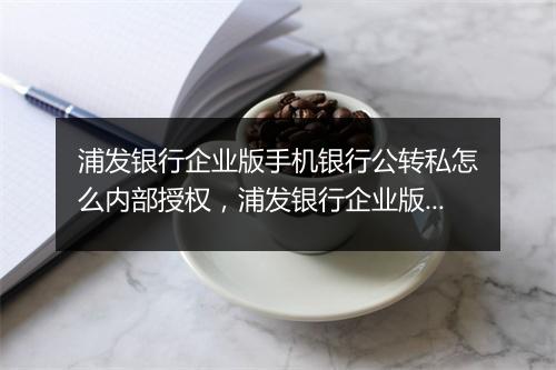 浦发银行企业版手机银行公转私怎么内部授权，浦发银行企业版手机银行