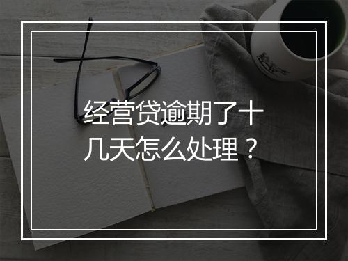 经营贷逾期了十几天怎么处理？