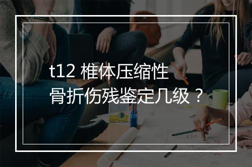 t12 椎体压缩性骨折伤残鉴定几级？