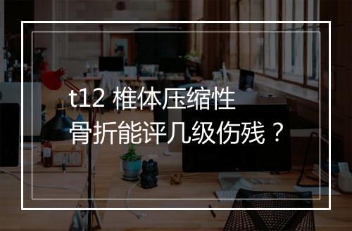 t12 椎体压缩性骨折能评几级伤残？
