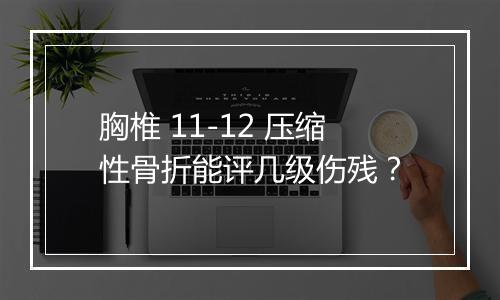 胸椎 11-12 压缩性骨折能评几级伤残？