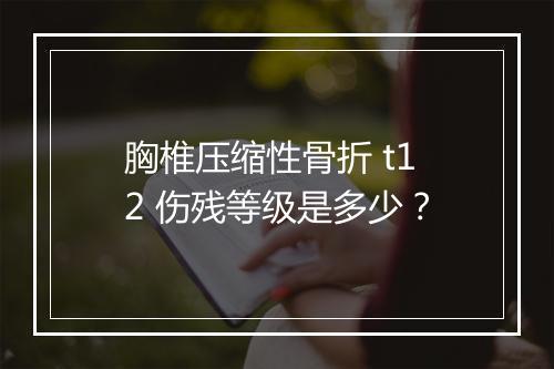 胸椎压缩性骨折 t12 伤残等级是多少？