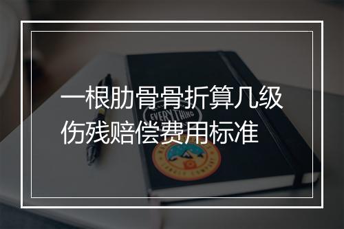 一根肋骨骨折算几级伤残赔偿费用标准