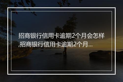 招商银行信用卡逾期2个月会怎样,招商银行信用卡逾期2个月的后果