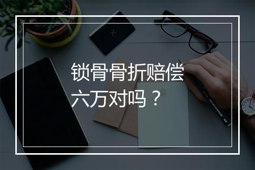 锁骨骨折赔偿六万对吗？