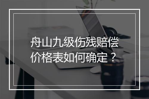 舟山九级伤残赔偿价格表如何确定？