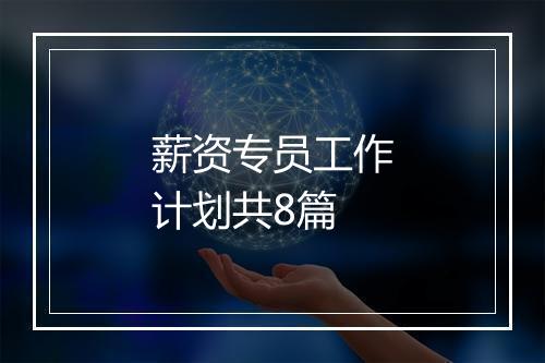 薪资专员工作计划共8篇
